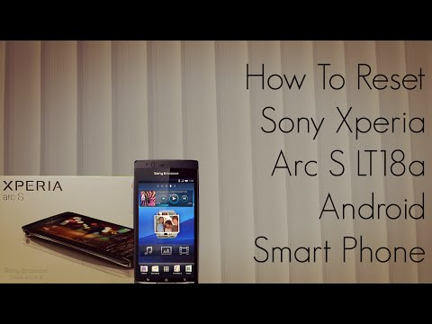 how to hard reset sony ericsson lt18i