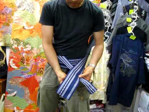 how to tie a kimono belt