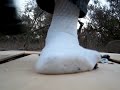 Giant crushes cars under boots socks and feet Giant crushes cars under boots socks and feet