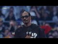 Beth Phoenix & Melina vs Maria & Ashley in a Lumberjack Match with Snoop Dogg as the Master of CeremoniesHigh Quality: http://www.youtube.com/watch?v=TmKylK0eG_I&fmt=18