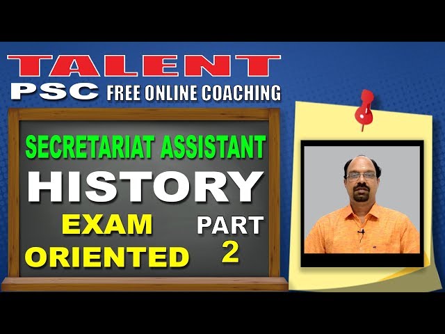 Highly Expected History Questions PART-2 | Secretariat Assistant | Kerala PSC | TALENT ACADEMY