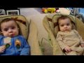 Funny babies! SO FUNNY- Twin Babies-  Somewhere over the rainbow
