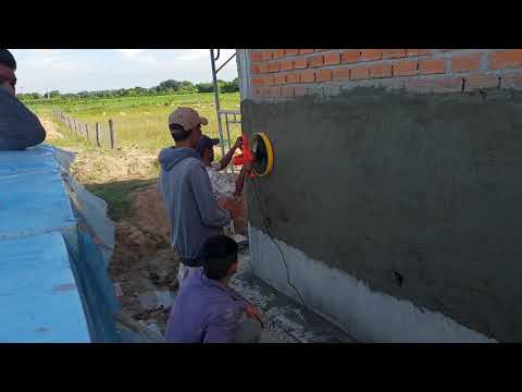 Máy xoa kết hợp máy phun vữa quá nhanh. NPL 0915911533 Nam Phú Lộc