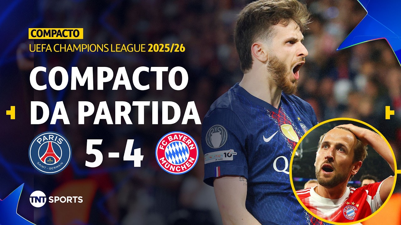 Psg 5X4 Bayern De Munique | Compacto Da Partida | Semifinal - Ida | Champions League 2025/26