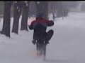 Simson wheelie in snow Simson wheelie in snow