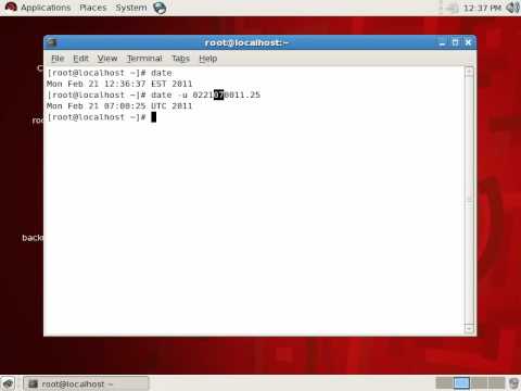 how to set time in linux