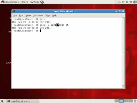 how to set date in linux