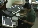 Live drum 'n' bass breaks with midi percussion