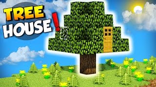 Minecraft: How to Build a House in a Tree - Live Inside a Tree! Tutorial