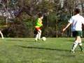 Kicking it at the Sky Blue Tryouts
