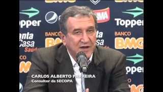 Carlos Alberto Parreira destaca nível de “excelência” dos centros de treinamentos de Minas  