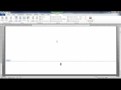 how to provide page numbers in word