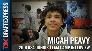 Micah Peavy Interview at USA Basketball Junior National Team Camp