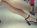 office work in pantyhose