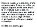 incendie causé par la proximité d'un combustible.wmv