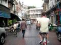 Bicycle trip in the streets of Bangkok's Chinatown