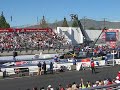 Jerry Toliver and Bob Bode qualifying during the third round of the Carquest Auto Parts NHRA Winternationals.