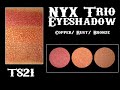 NYX Cosmetics!!! ? Swatches of the NYX Trio Eye Shadows NYX Cosmetics!!! ? Swatches of the NYX Trio Eye Shadows