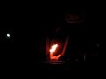 Traditional Samoan fire knife dance guy drops the fire knife