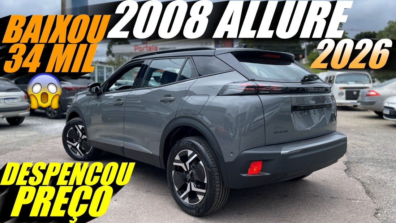 BAIXOU O PREÇO NOVO PEUGEOT 2008 ALLURE 2026 - Agora com 34 mil de Desconto! Hora de comprar?