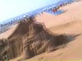Amazing Giant Sand Castle Sculpture on Beach (3 little pigs)