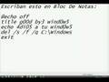 Como hacer un virus que borra el Windows