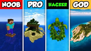 NOOB vs PRO vs HACKER vs GOD : DESERTED ISLAND CHALLENGE in Minecraft! (Animation)