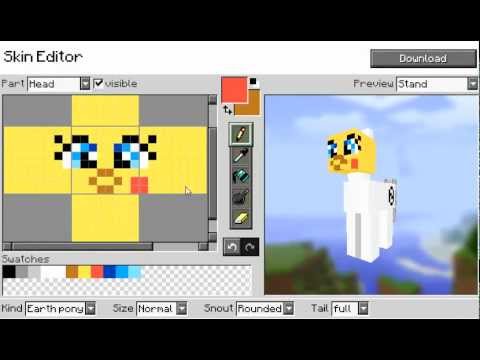 how to change minecraft mlp skin