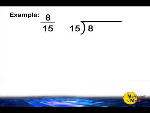 how to turn equivalent fractions into decimals