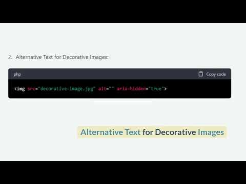 How to implement WCAG 2.1 Success Criteria 1.1.1 Non-text Content in code with examples