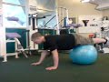 Swiss Ball Floor press up