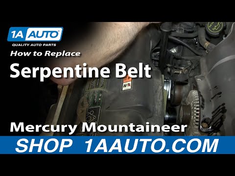 How To Install Replace Engine Serpentine Belt Tensioner 4.6L V8 Ford Explorer Mercury Mountaineer