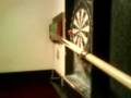 videos de darts hitting snooker cue from 10 feet