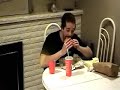 Eating a Baconator with a cold sore.