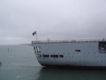 RFA Fort Victoria Enters Portsmouth Harbour