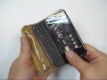 PDair Leather Case for Nokia N97 mini - Book Type (Brown/Crocodile Pattern)