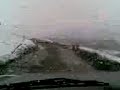 Driving thorugh snowfall near Y-Junction in Tawang - Snowfall