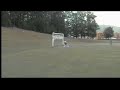 Playing soccer