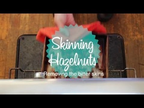 how to de skin hazelnuts