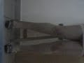 sentada en el banquito