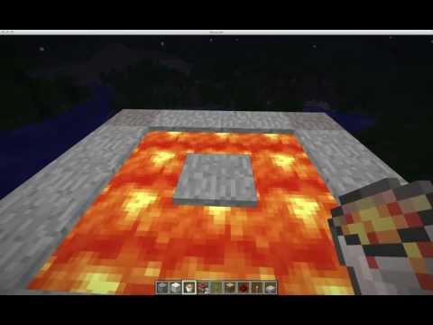 how to make a volcano in minecraft