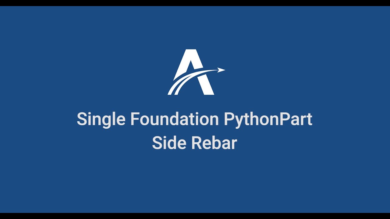 04. Side Rebar | Single Foundation PythonParts in ALLPLAN