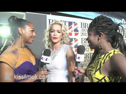 Rita Ora and Alexandra Burke at the BRIT Awards 2012 with KISS FM