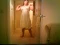 (crossdressed video)white dress strip