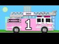 Number Counting Pink Fire Truck - Firetrucks Count 1 to 10 for Children