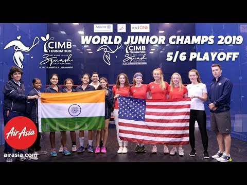 WSF World Junior Championships  2019 - India v USA - 5/6th Playoff Livestream