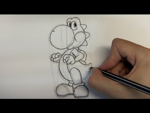 how to draw yoshi