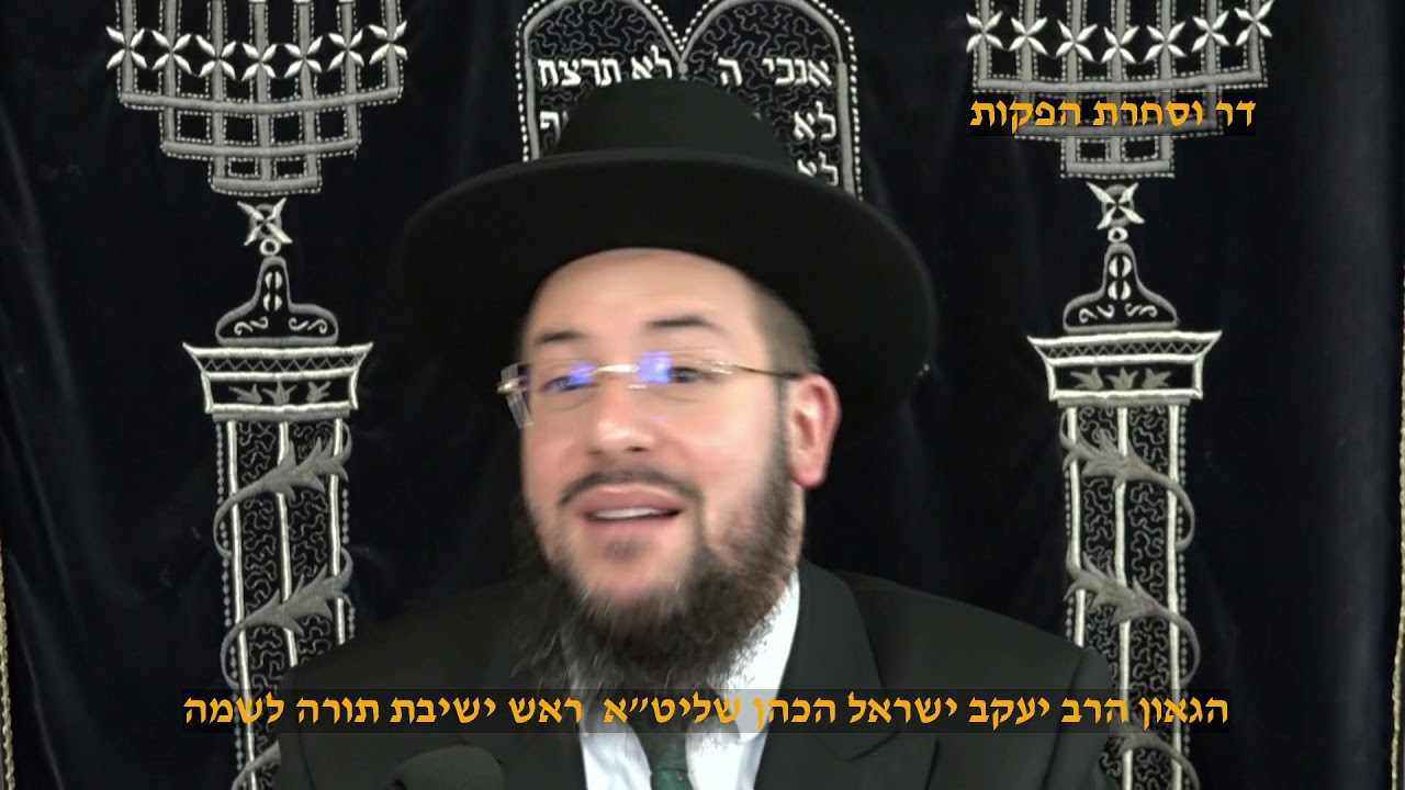 הגאון הרב יעקב ישראל הכהן שליט"א הלכות שבת כותב ומוחק פרשת מטות מסעי תשפ"ה