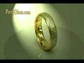 14K Gold Hammered Wedding Band Rings For Men