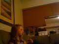 dad walks in the living room and scares becky and stacey